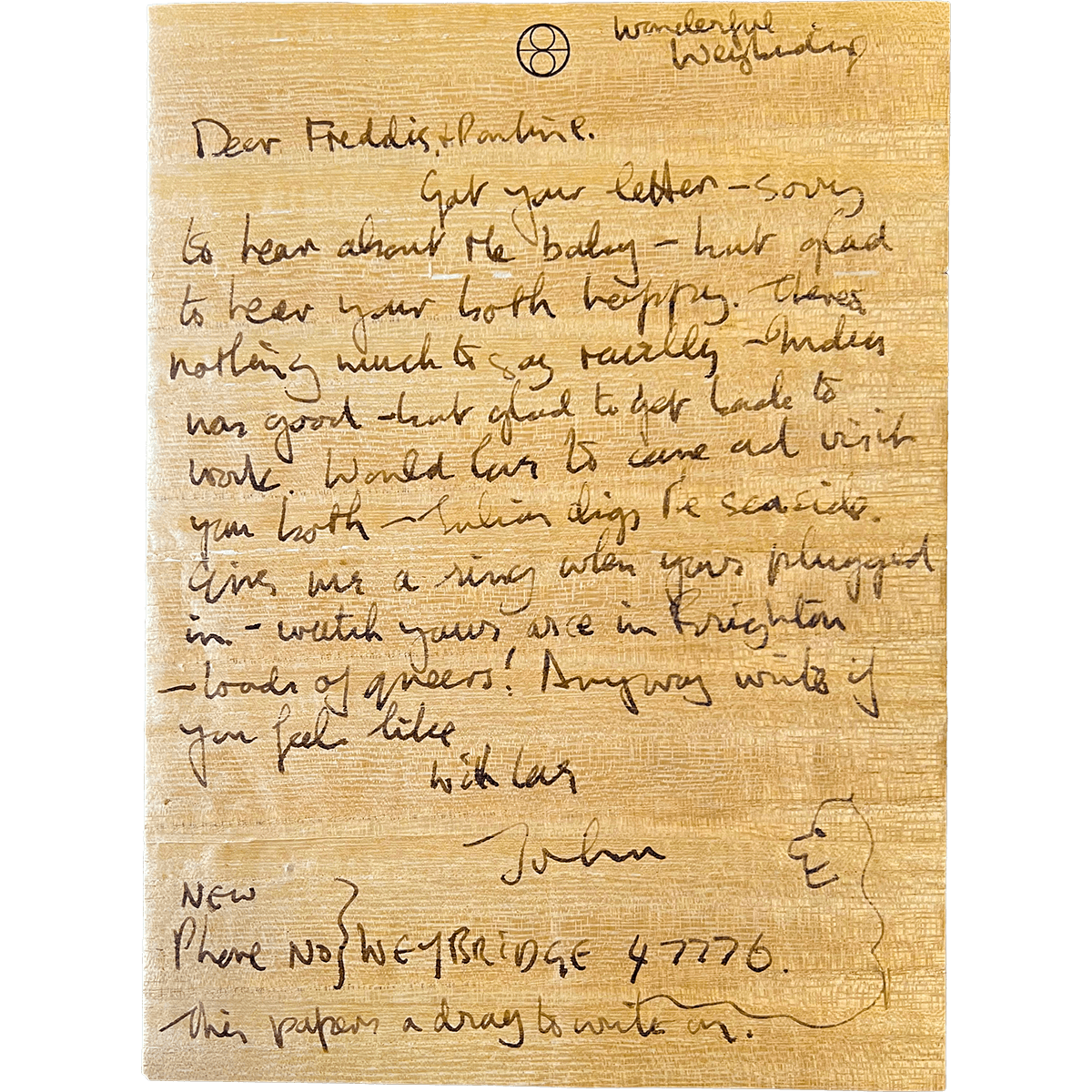 ジョン・レノンの直筆の父への手紙